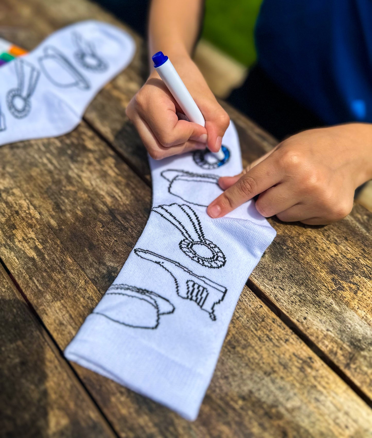 Equestrian Coloring Socks